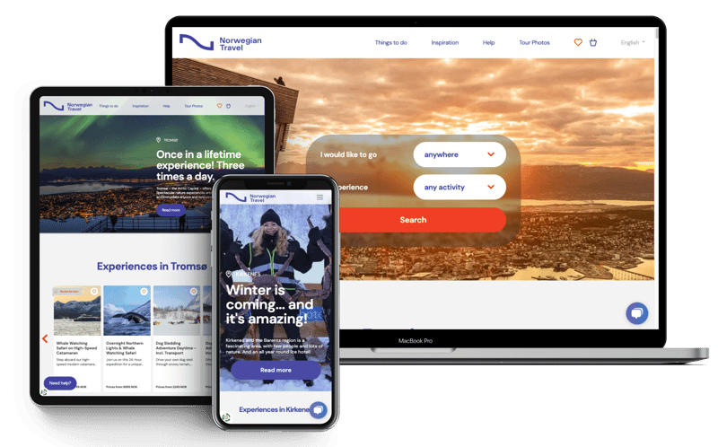 Norwegian Travel website mockup