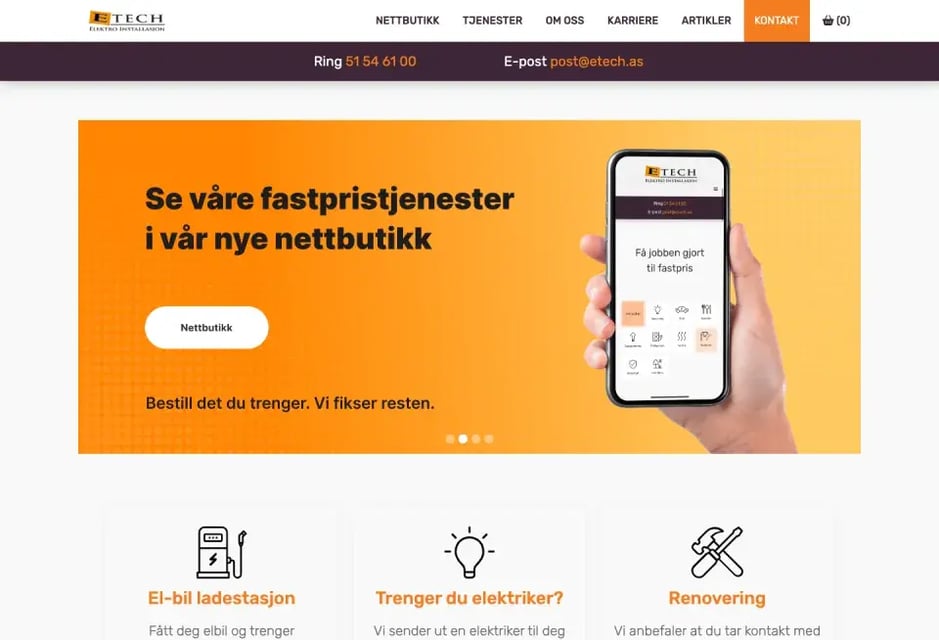 Forhåndsvisning av kundecaset til E-Tech