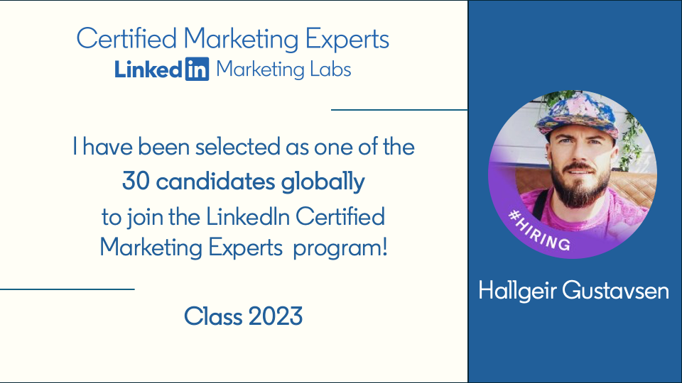LinkedIn Certified Marketing Expert - Hallgeir Gustavsen