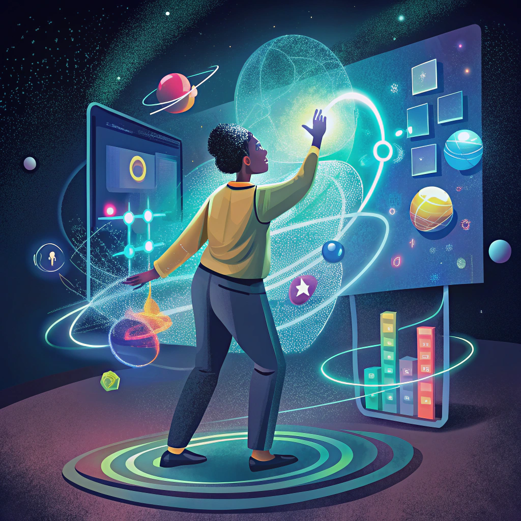 dame interaktivt innhold